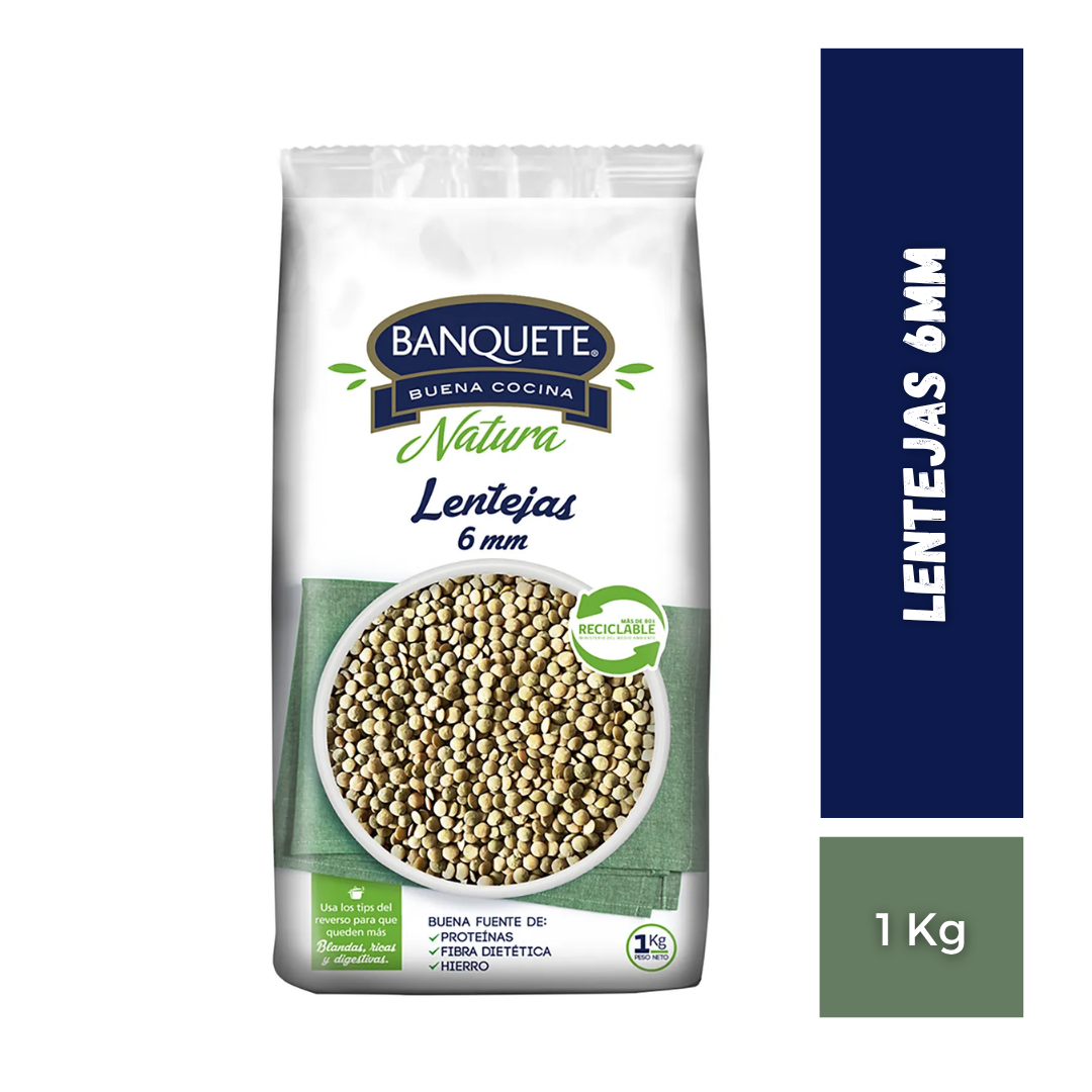 Lentejas 6mm Banquete, 1Kg