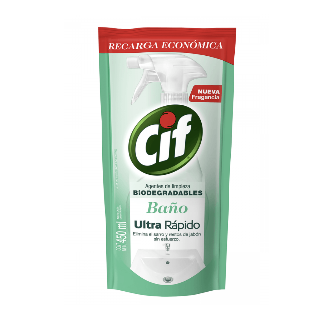Limpiador Baño Desinfectante Recarga Cif, 450ml