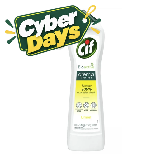 Limpiador En Crema Cif Bioactive Limón, 750g - Cyber Days