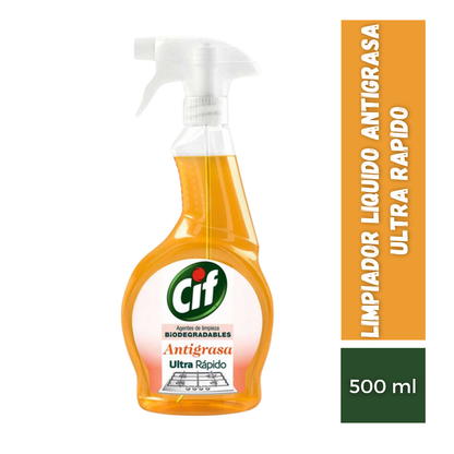 Limpiador Líquido Antigrasa Ultra Rápido Cif, 500ml
