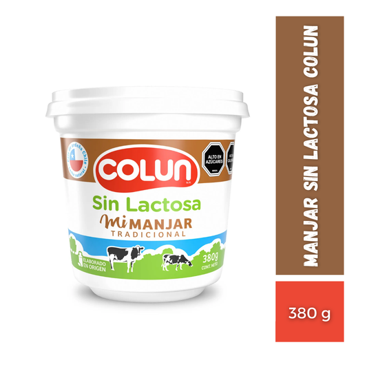 Manjar Sin Lactosa Colun, Pote 380g