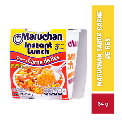 Sopa Instantanea Maruchan Sabor Carne de Res, 64g