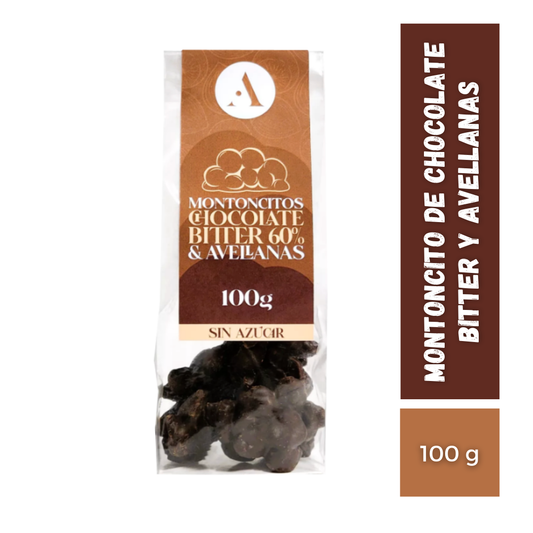 Montoncito De Chocolate Bitter 60% y Avellanas, 100g