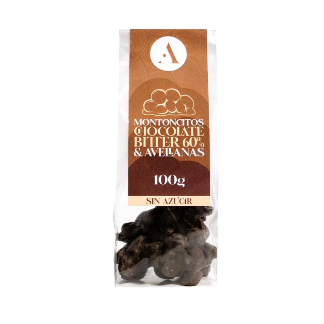 Montoncito De Chocolate Bitter 60% y Avellanas, 100g