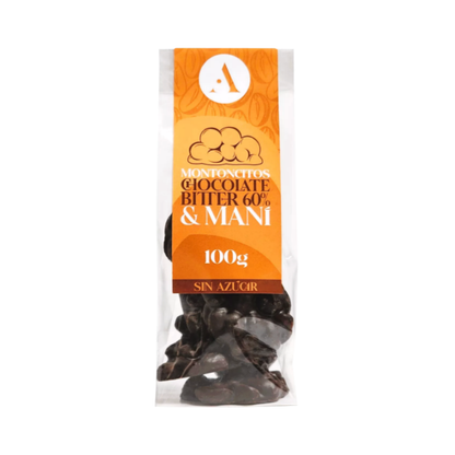 Montoncito De Chocolate Bitter 60% y Mani, 100g