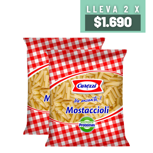 Promoción Mostaccioli Carozzi Pack 2