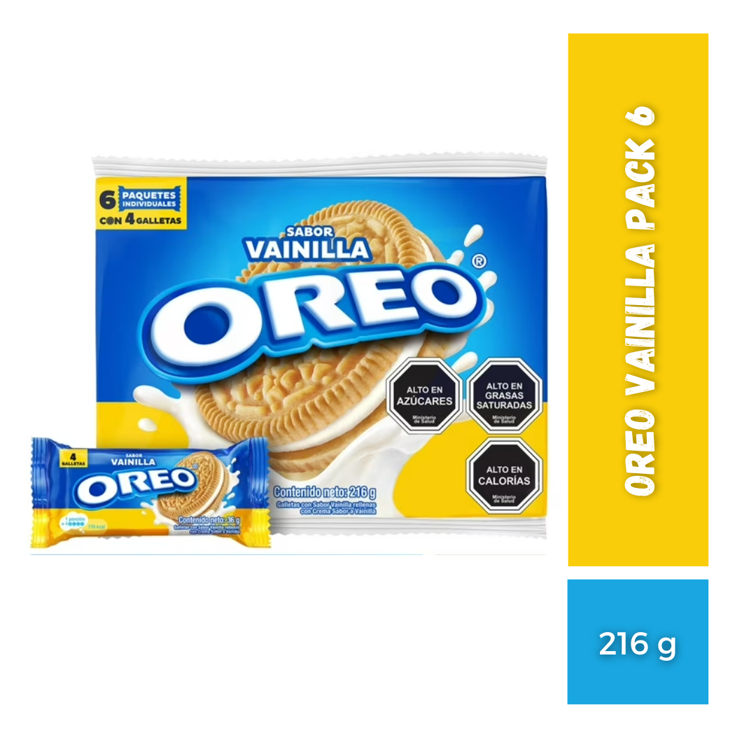 Oreo Vainilla Pack 6, 216g