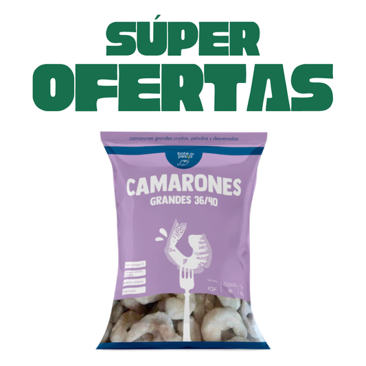 Camaron Grande Pelado Y Crudo Bote De Pesca, 500g en Super Ofertas