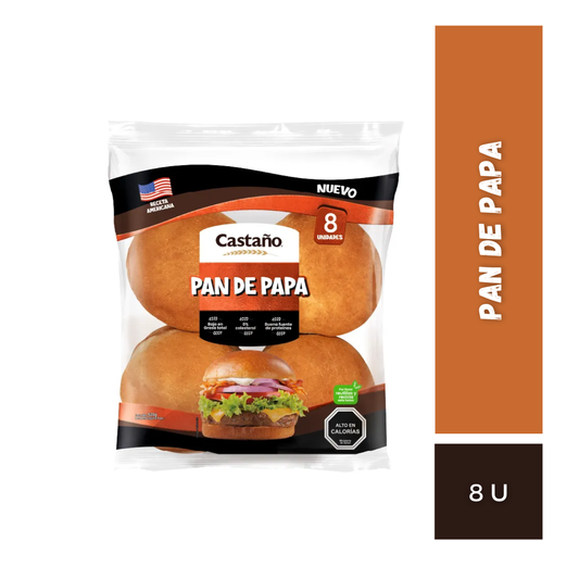 Pan De Papa Castaño, 8u
