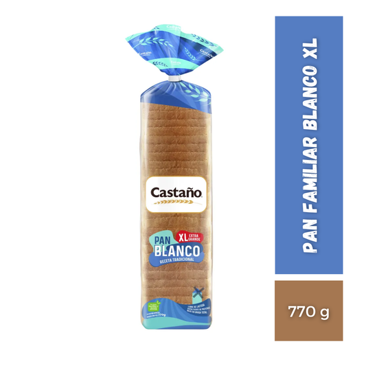 Pan Familiar Blanco XL Castaño, 770g