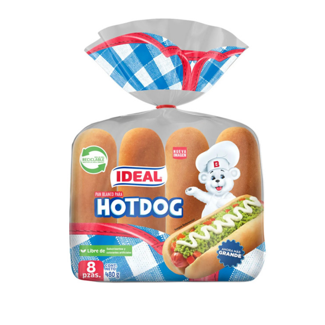 Pan Hot dog Ideal, 8u