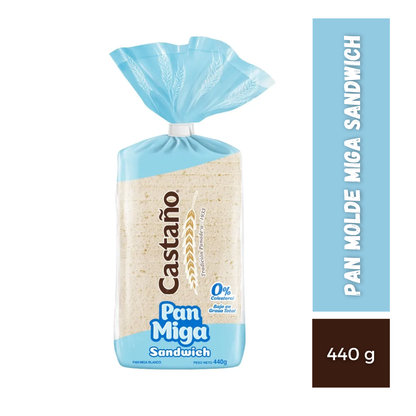 Pan Molde Miga Sandwich Castaño, 440g
