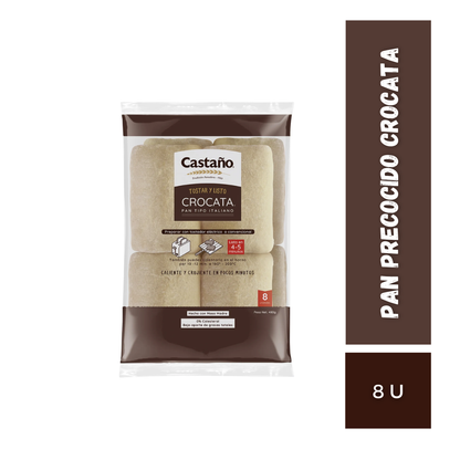 Pan Precocido Crocata Castaño, 8u