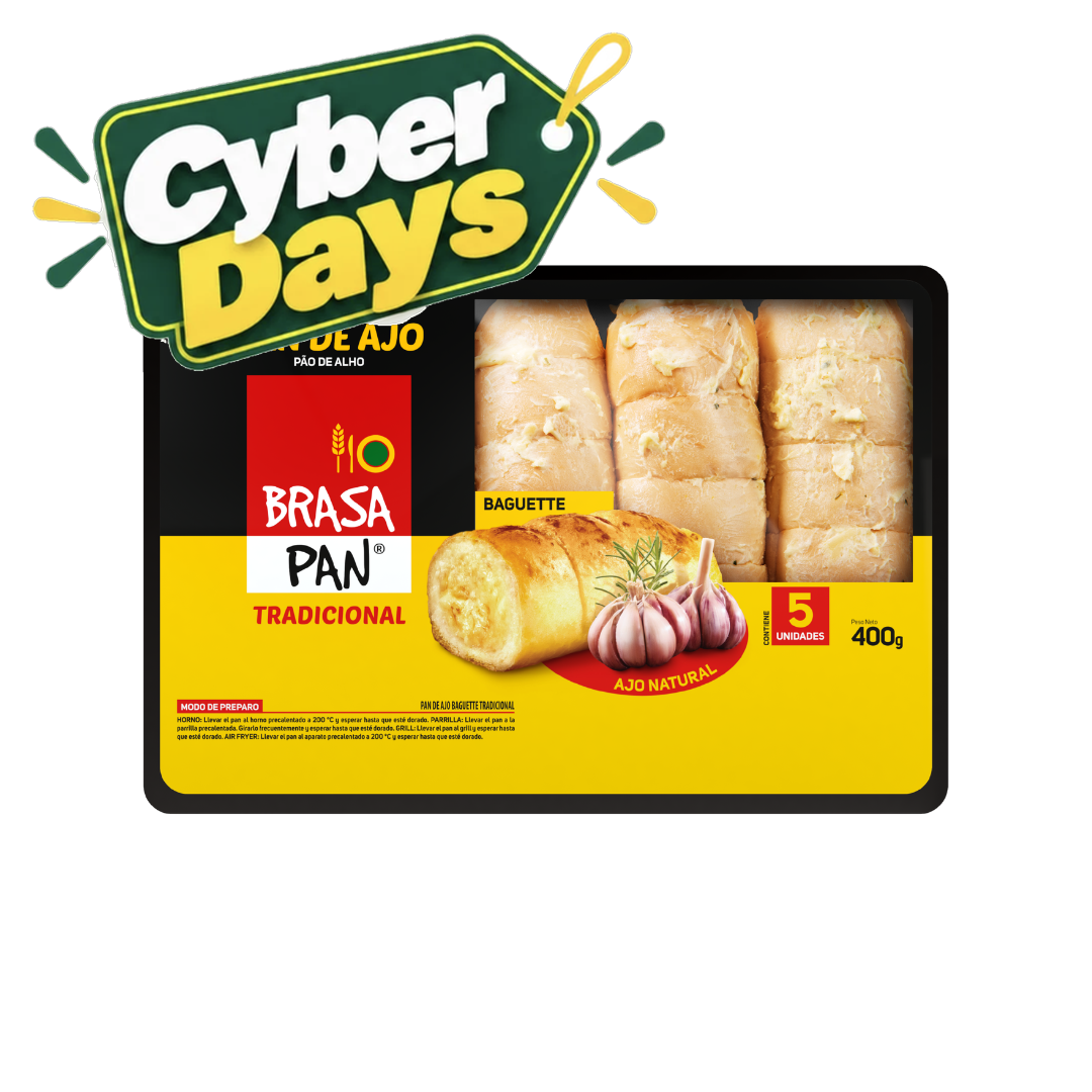 Pan De Ajo Tradicional Brasa Pan, 400g - Cyber Days