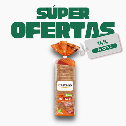 Pan Familiar Integral Castaño, 600g