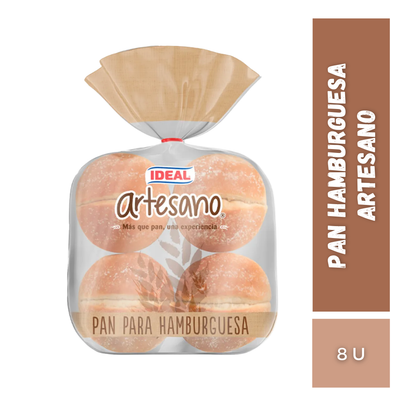 Pan de Hamburguesa Artesano Ideal, 665g