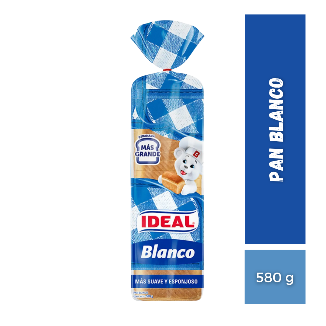 Pan Blanco Ideal, 580g