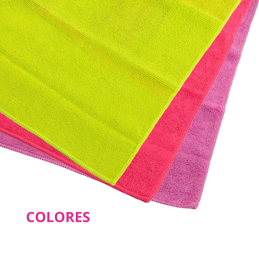 Paño Microfibra Colores Fibro, pack 3