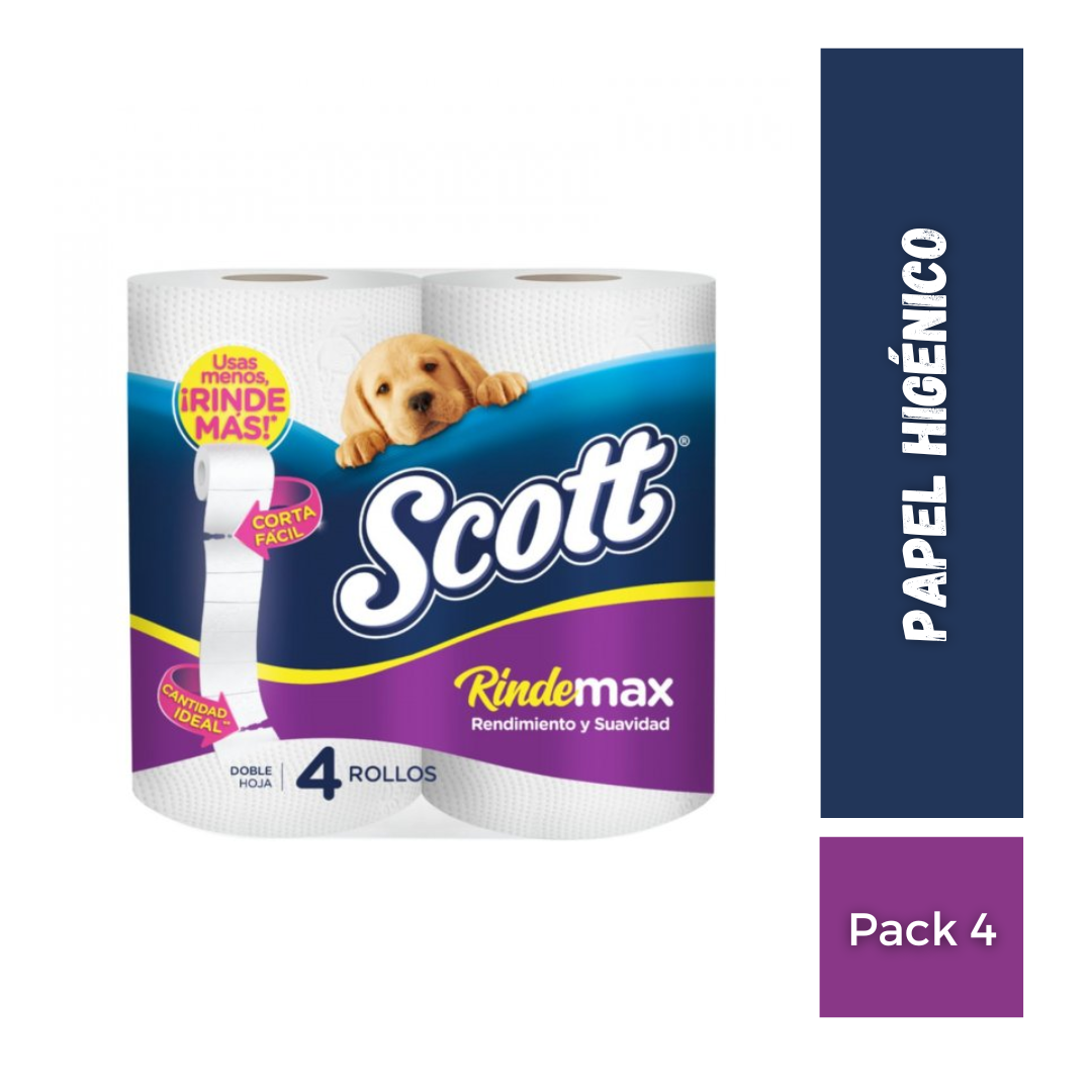 Papel Higiénico Scott Rindemax, 4x50m