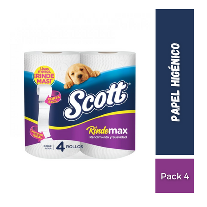 Papel Higiénico Scott Rindemax, 4x50m