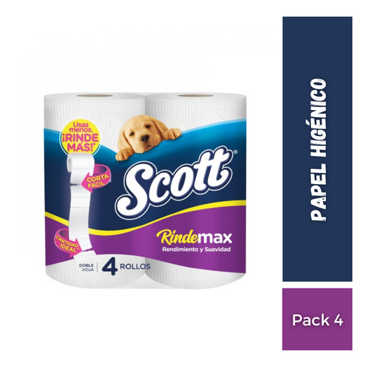 Papel Higénico Scott Rindemax, 4x50m