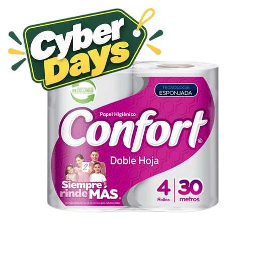 Papel Higienico Confort, 4x30m - Cyber Days