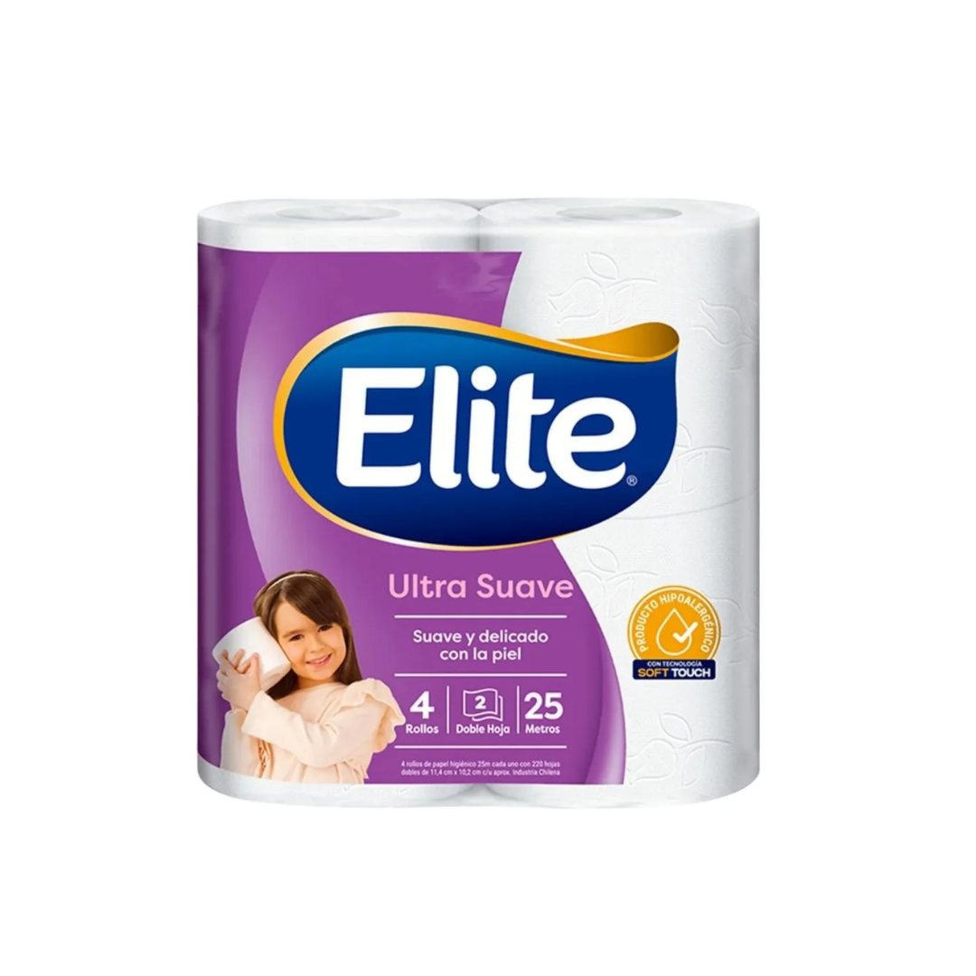 Papel Higiénico Ultra Suave Elite, 4x25m