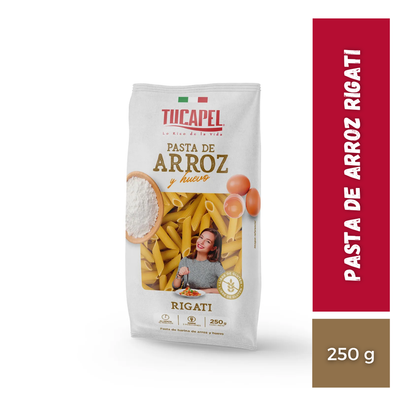 Pasta De Arroz Rigati Tucapel, 250g