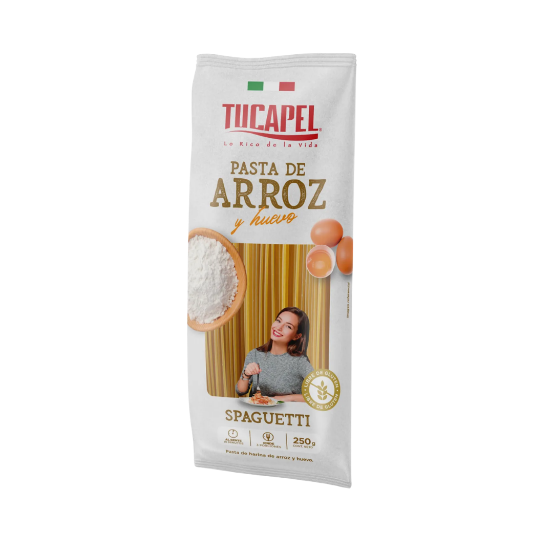 Pasta De Arroz Spaghetti Tucapel, 250g