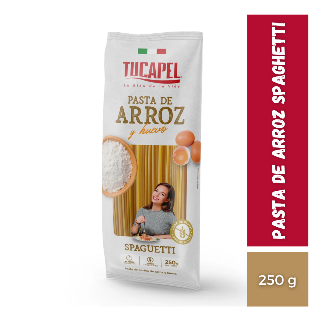 Pasta De Arroz Spaghetti Tucapel, 250g