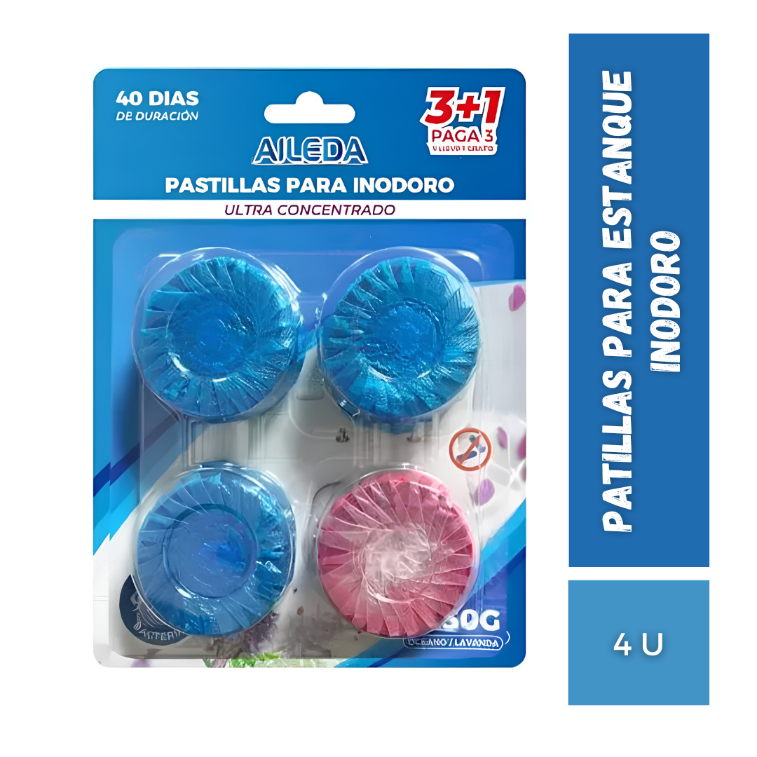 Pastillas Para Estanque Inodoro Aileda, 3+1