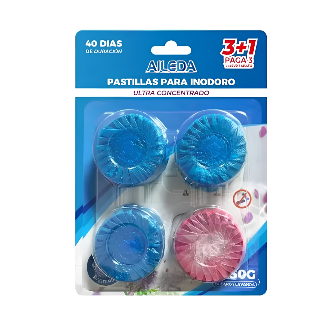 Pastillas Para Estanque Inodoro Aileda, 3+1