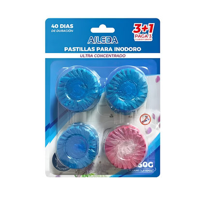 Pastillas Para Estanque Inodoro Aileda, 3+1