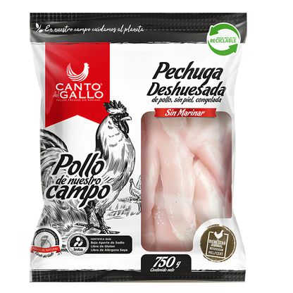 Pechuga Deshuesada De Pollo Canto Del Gallo, 750g