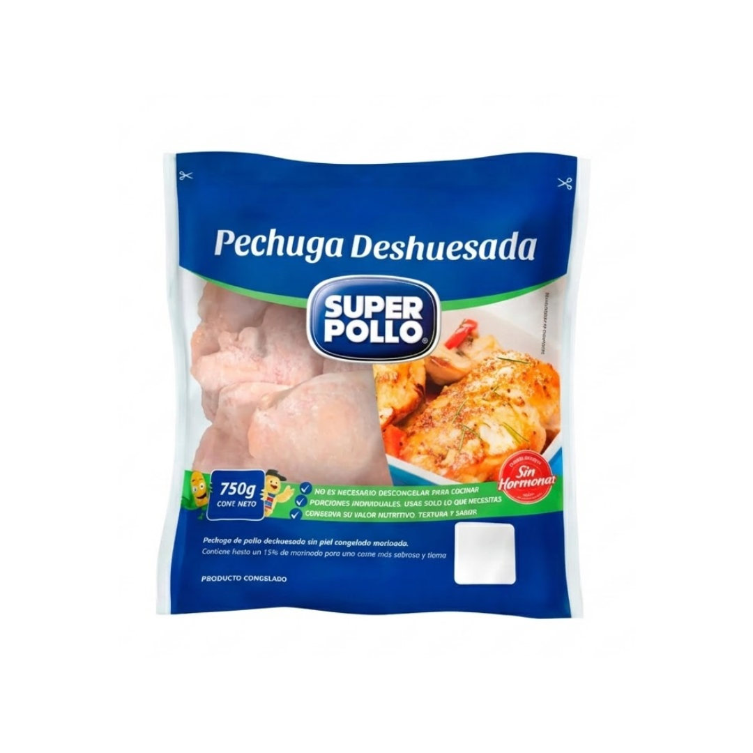 Pechuga Deshuesada Super Pollo, 750g