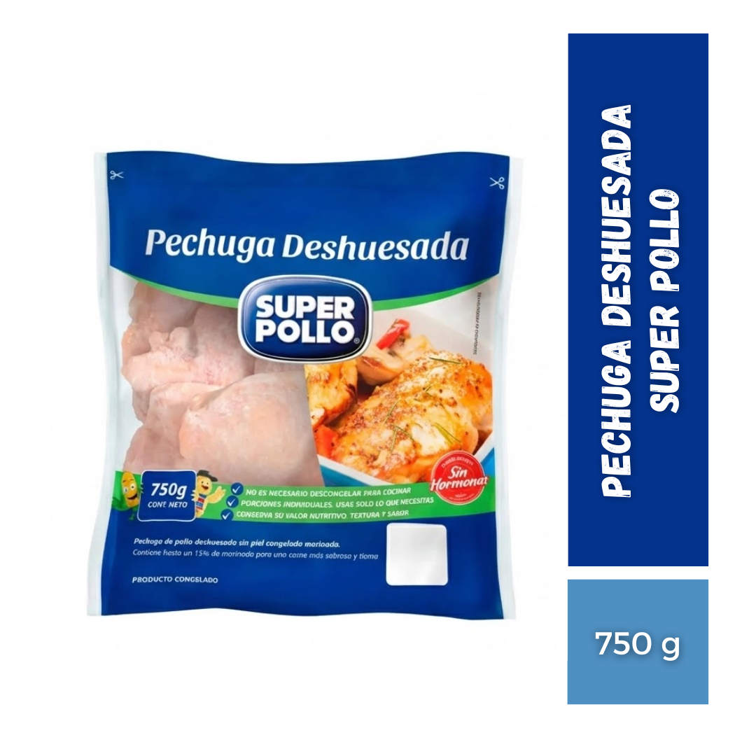 Pechuga Deshuesada Super Pollo, 750g