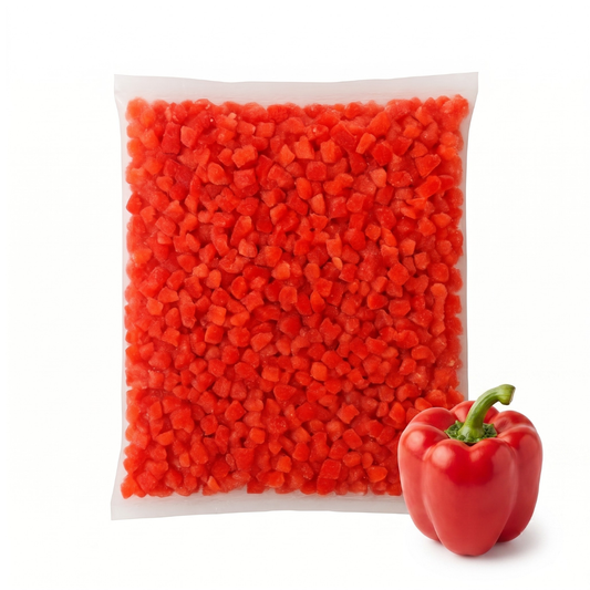 Pimenton Rojo Cubo Congelado, 1Kg