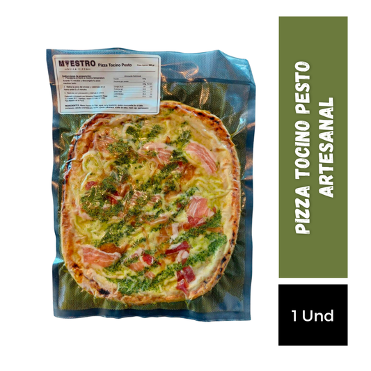 Pizza Tocino Pesto Artesanal