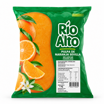 Pulpa De Naranja Sevilla Sin Azúcar Congelada, 1Kg