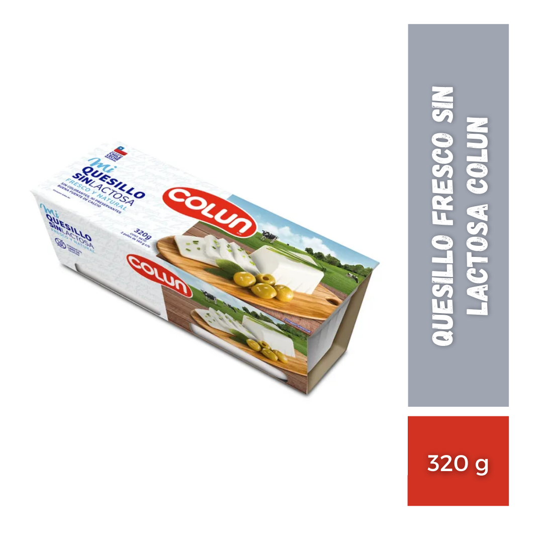 Quesillo Fresco Sin Lactosa Colun, 320g