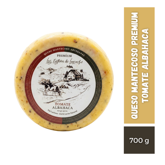 Queso Mantecoso Premium Tomate Albahaca, 700g