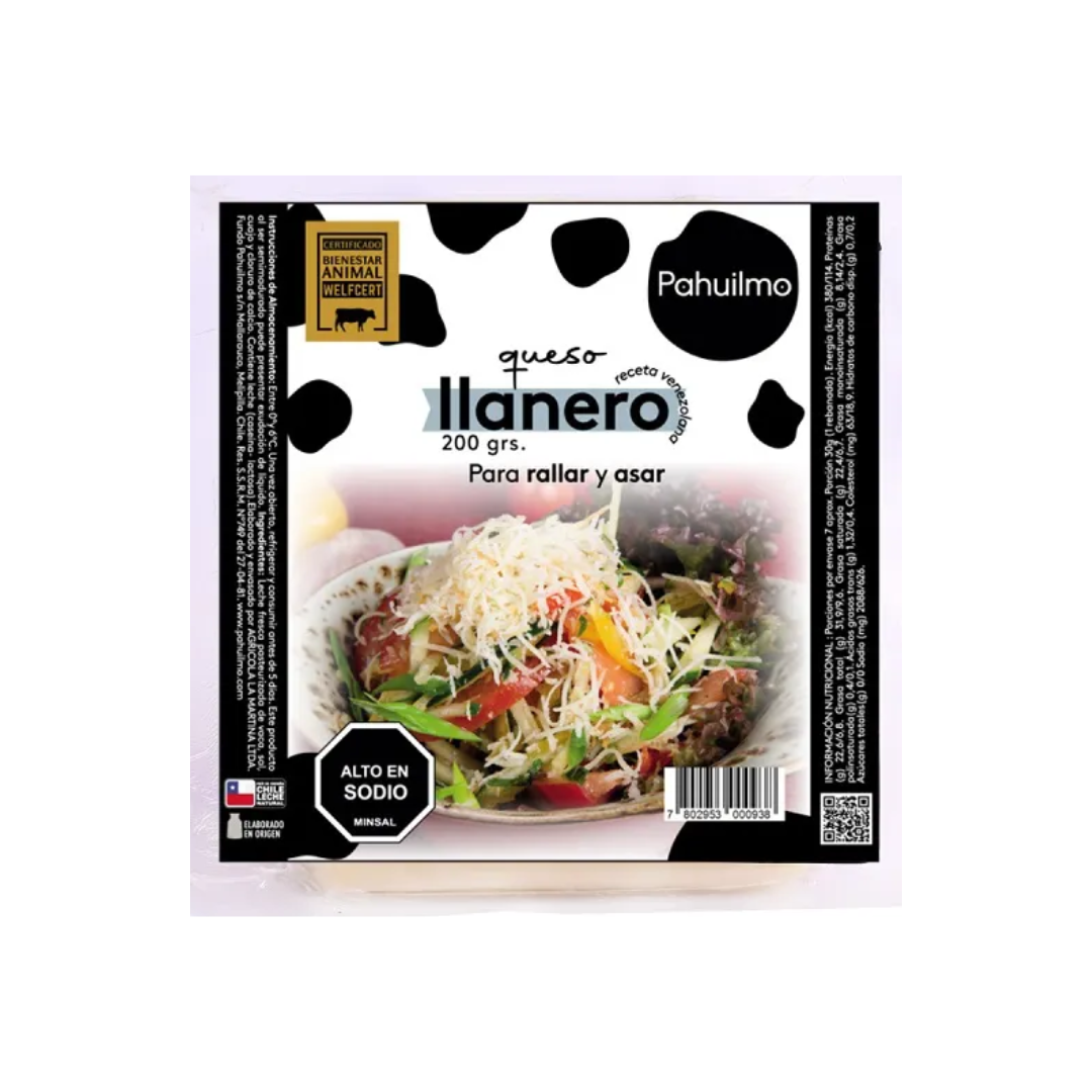 Queso Palmizulia Llanero Pahuilmo, 200g