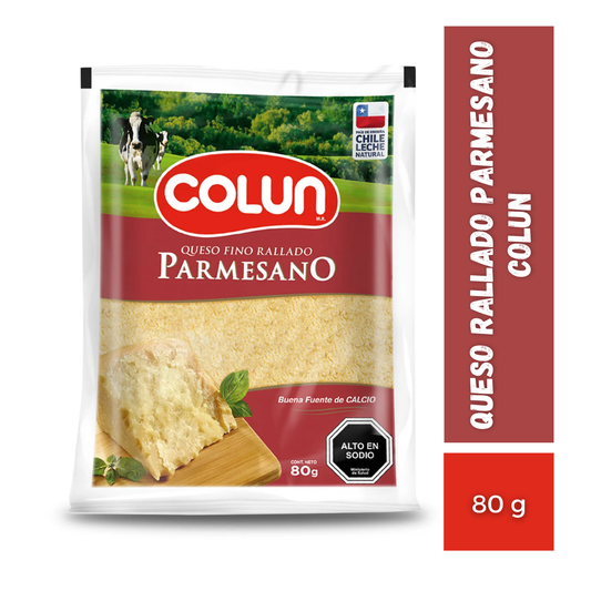 Queso Rallado Parmesano Colun, 80g