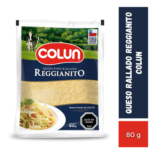 Queso Rallado Reggianito Colun, 80g