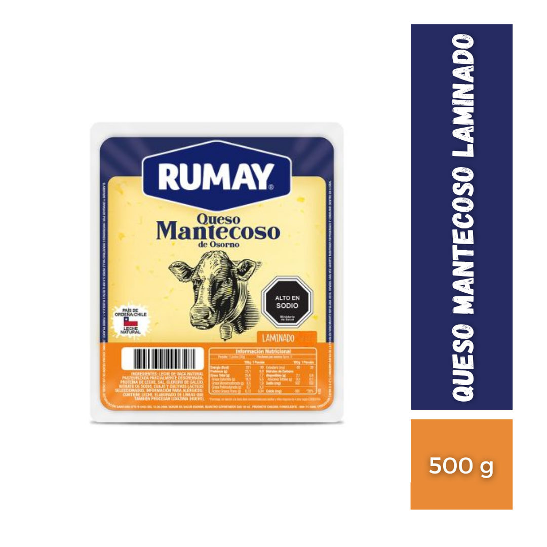Queso Mantecoso Laminado Rumay, 500g