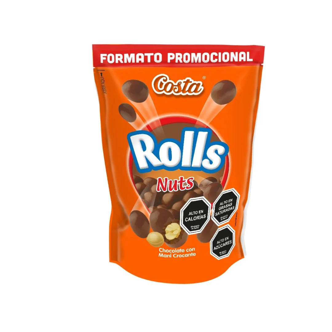 Rolls Chocolate Nuts Costa, 100g