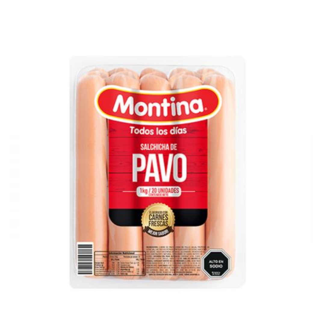 Salchicha De Pavo Montina, 1Kg
