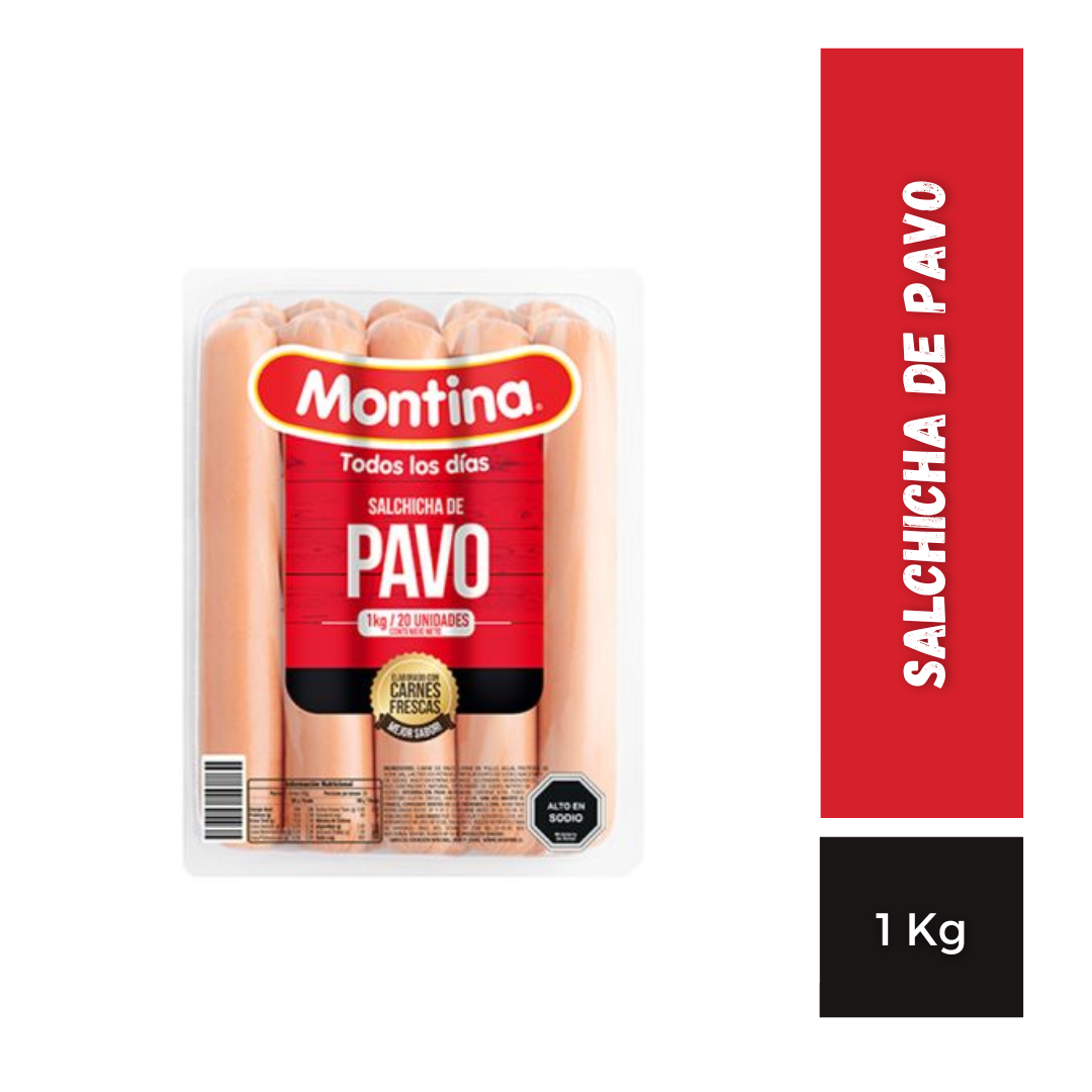Salchicha De Pavo Montina, 1Kg