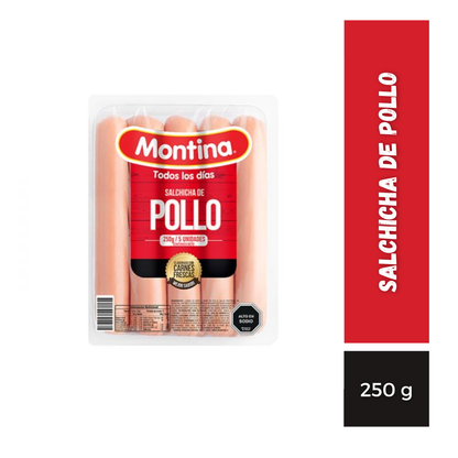 Salchicha De Pollo Montina, 250g