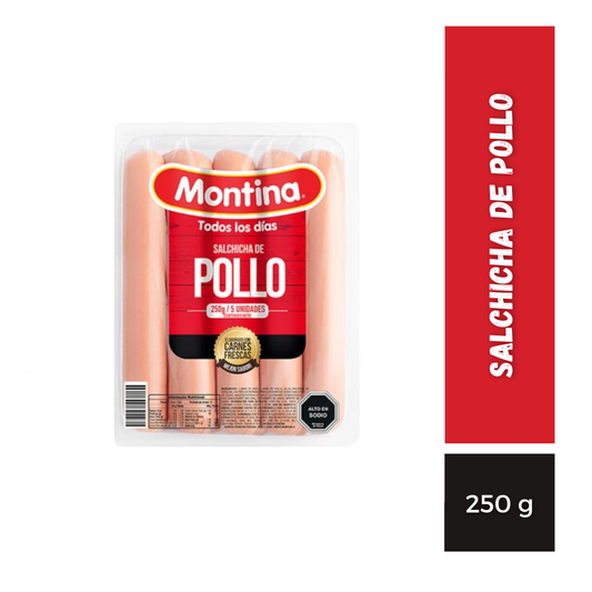 Salchicha De Pollo Montina, 250g